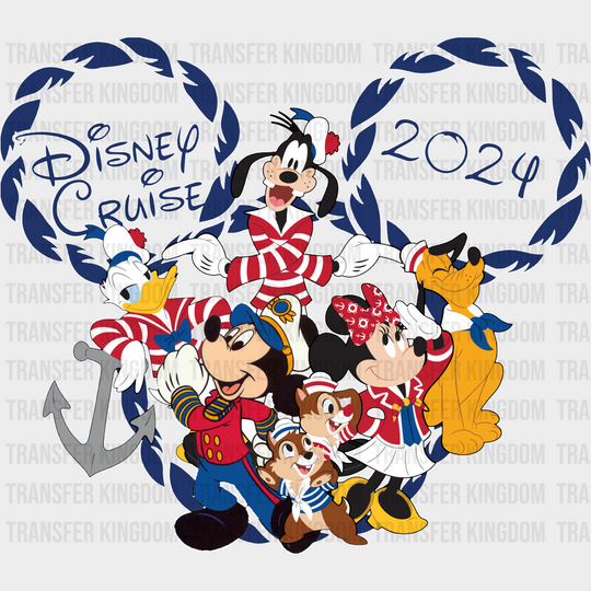 2024 Disney Cruise Dtf Transfer Unisex - S & M (10’) / Light Color Design See Imaging