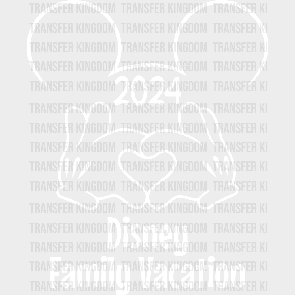 2024 Disney Family Vacation Dtf Transfer Unisex - S & M (10’) / Light Color Design See Imaging