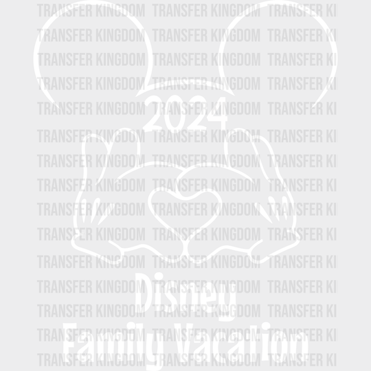 2024 Disney Family Vacation Dtf Transfer Unisex - S & M (10’) / Light Color Design See Imaging