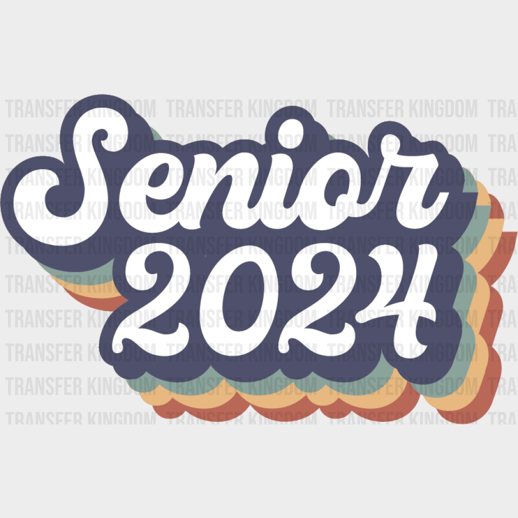2024 Senior Retro Design - Graduation Dtf Transfer