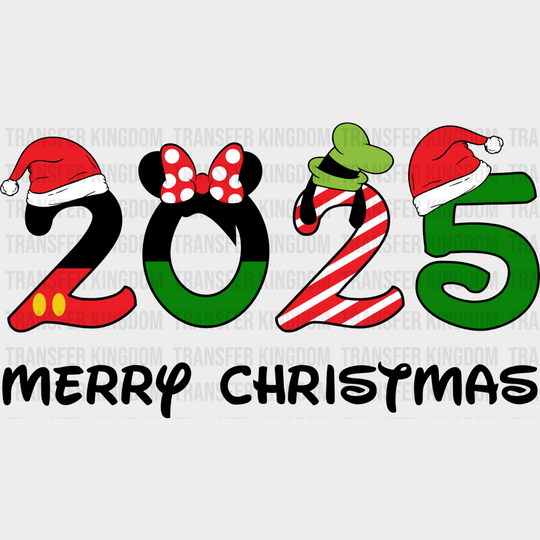 2025 Merry Christmas - Disney Iron On Dtf Transfer Unisex S & M (10’’) / Dark Color Design See