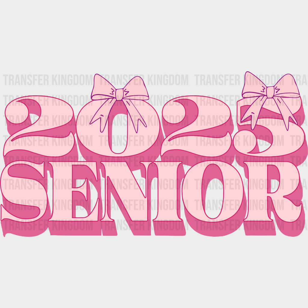 2025 Senior Pink Ribbon Design - Graduation Iron On Dtf Transfer