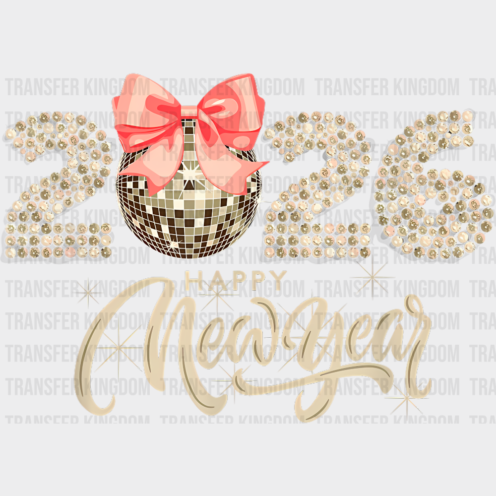 2026 Happy New Year Jeweled - New Year DTF Transfer