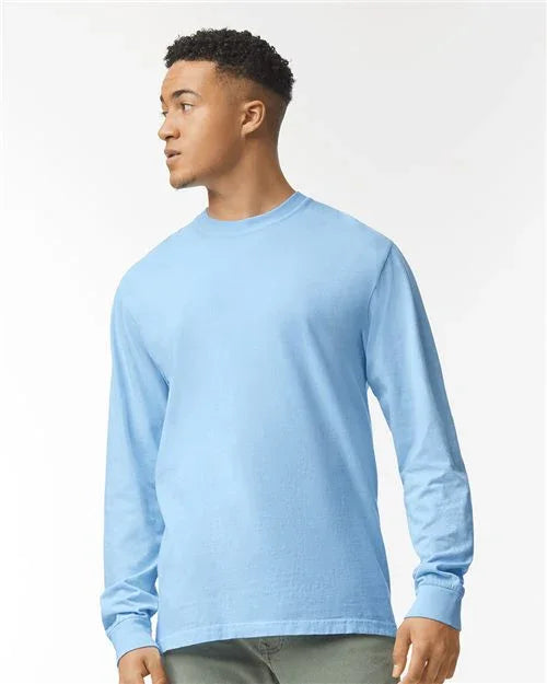 Garment-Dyed Heavyweight Long Sleeve T-Shirt - S - Transfer Kingdom
