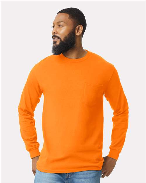 Men's Ultra Cotton® Long Sleeve Pocket T-Shirt