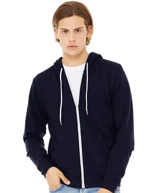 Unisex Sponge Fleece Full-Zip Hoodie Sweatshirt - 3739