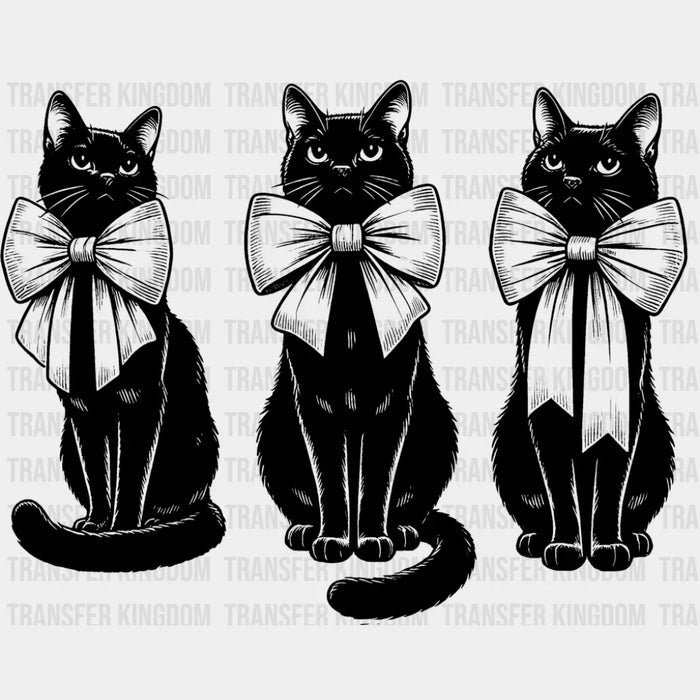 3 Cats With Bowtie - Cats DTF Transfer