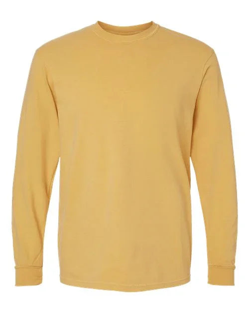 Garment-Dyed Heavyweight Long Sleeve T-Shirt - S - Transfer Kingdom