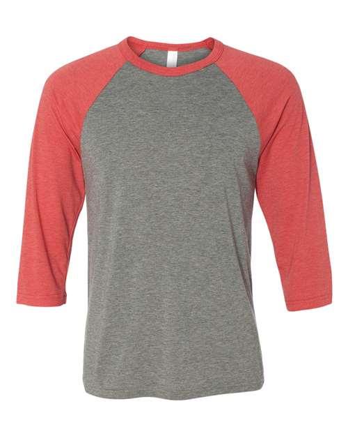 Unisex Three-Quarter Sleeve Baseball Tee - 3200
