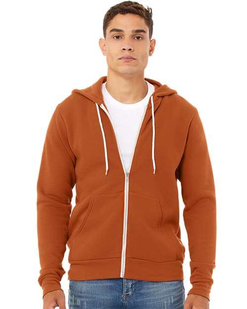 Unisex Sponge Fleece Full-Zip Hoodie Sweatshirt - 3739