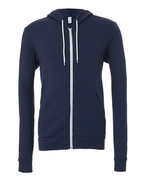 Unisex Sponge Fleece Full-Zip Hoodie Sweatshirt - 3739