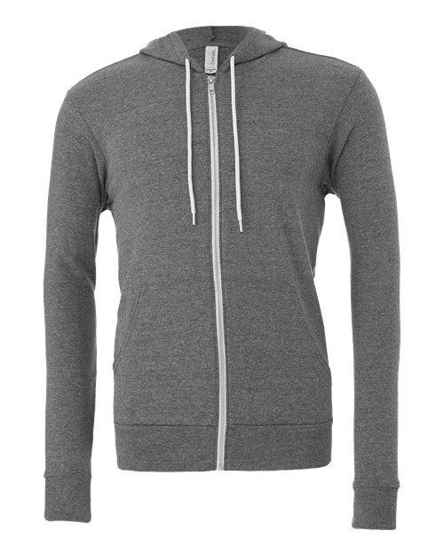 Unisex Sponge Fleece Full-Zip Hoodie Sweatshirt - 3739