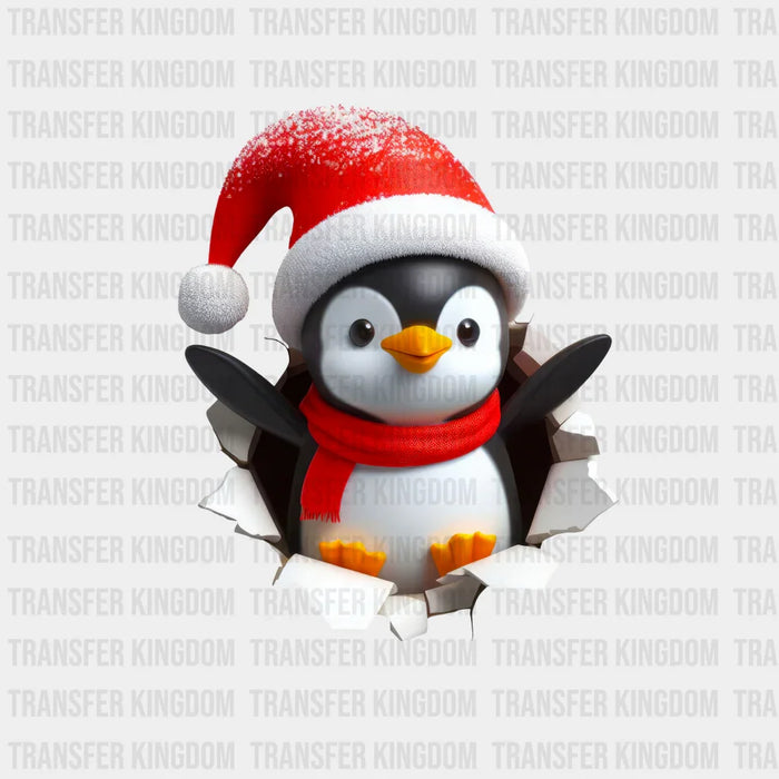 3D CHRISTMAS PENGUIN Christmas Design - DTF heat transfer