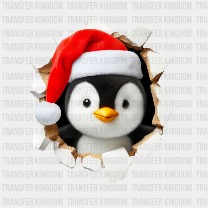 3D CHRISTMAS PENGUIN HEAD Christmas Design - DTF heat transfer