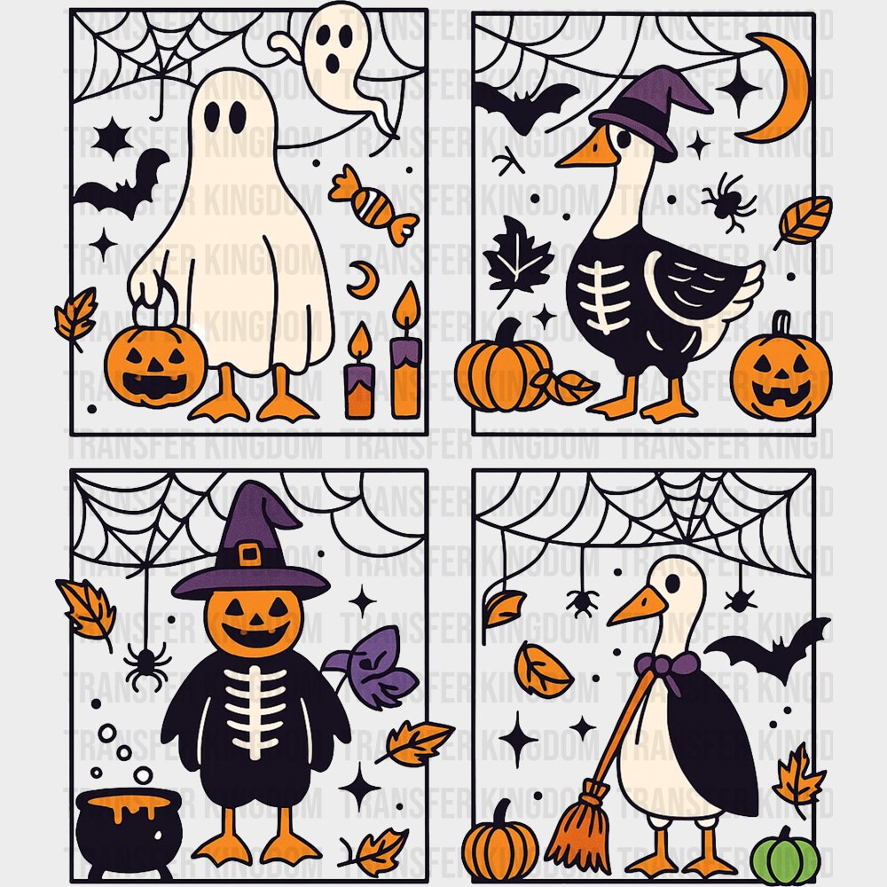 4 Frame Goose Design Halloween DTF Transfer