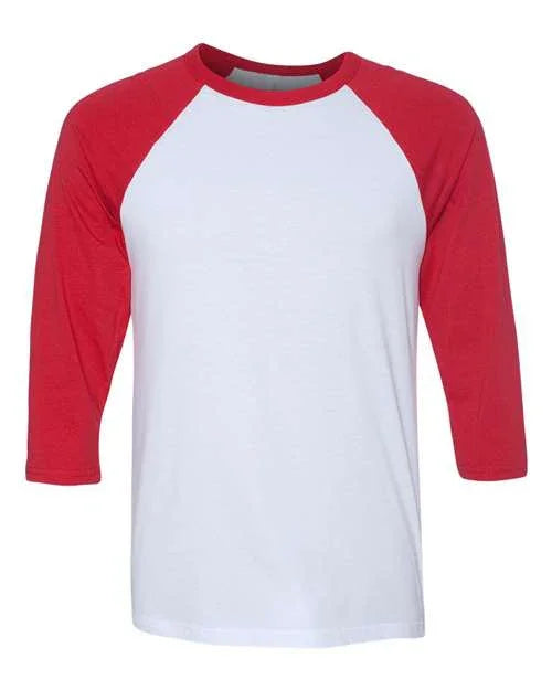 Unisex Three-Quarter Sleeve Baseball Tee - 3200