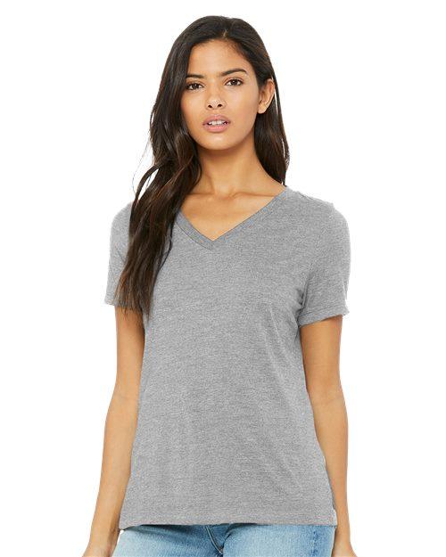 Women's Relaxed Heather CVC V-Neck Tee - Transfer Kingdom