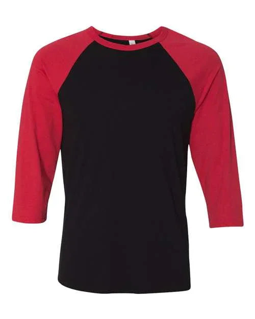 Unisex Three-Quarter Sleeve Baseball Tee - 3200