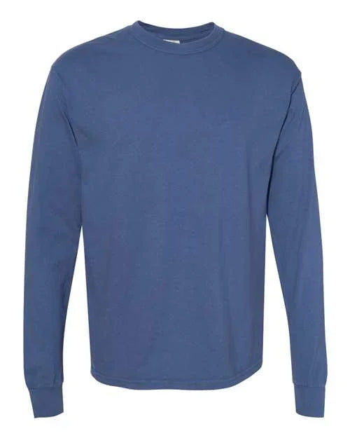 Garment-Dyed Heavyweight Long Sleeve T-Shirt - S - Transfer Kingdom