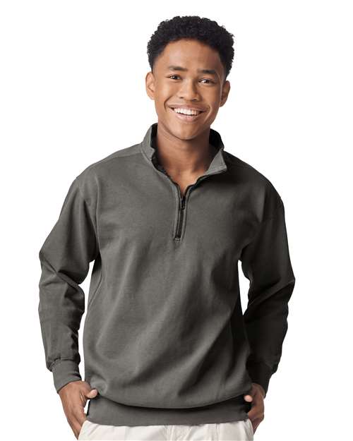 Unisex Garment-Dyed Quarter Zip Sweatshirt - Transfer Kingdom