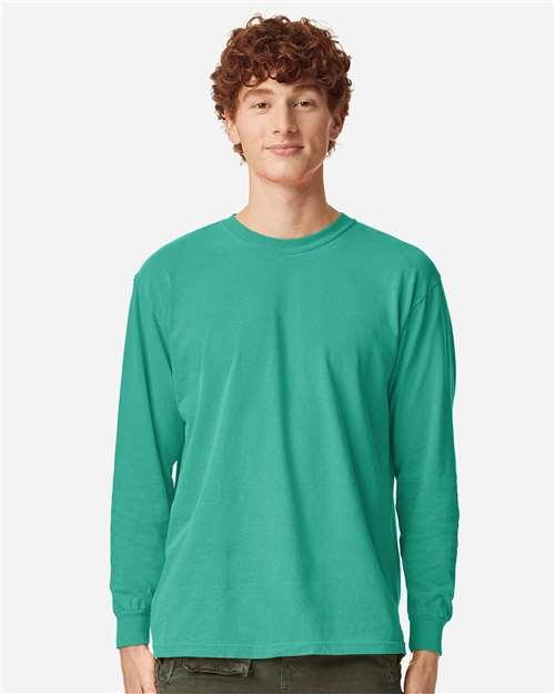 Garment-Dyed Heavyweight Long Sleeve T-Shirt - S - Transfer Kingdom