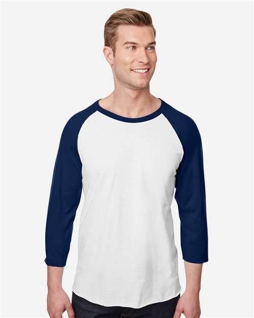 Premium Blend Ringspun Three-Quarter Sleeve Raglan Baseball T-Shirt
