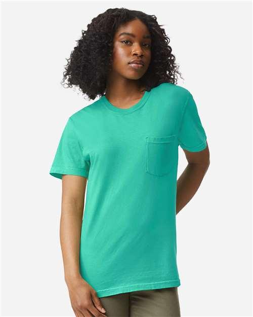Garment-Dyed Heavyweight Pocket T-Shirt - S - Transfer Kingdom