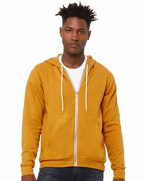 Unisex Sponge Fleece Full-Zip Hoodie Sweatshirt - 3739