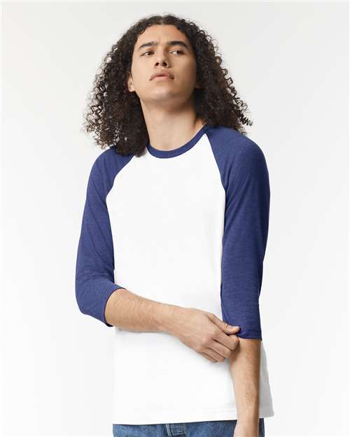 Unisex CVC Three-Quarter Sleeve Tee