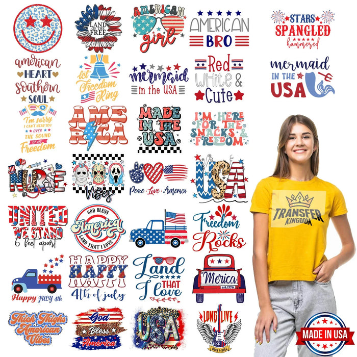 4th Of July Premade Gang sheet - 30 PCS 10 INCH (Variation 1)
