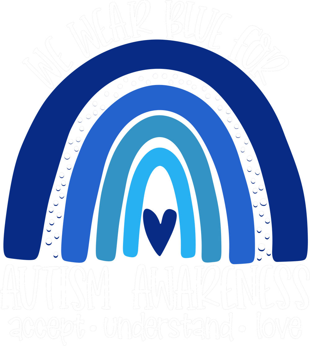 We Wear Blue For Autism Awareness Design - DTF heat transfer - Transfer Kingdom