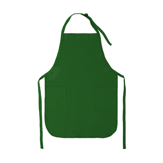 Apron with Patch Pockets Adjustable Neck Strap With Buckle