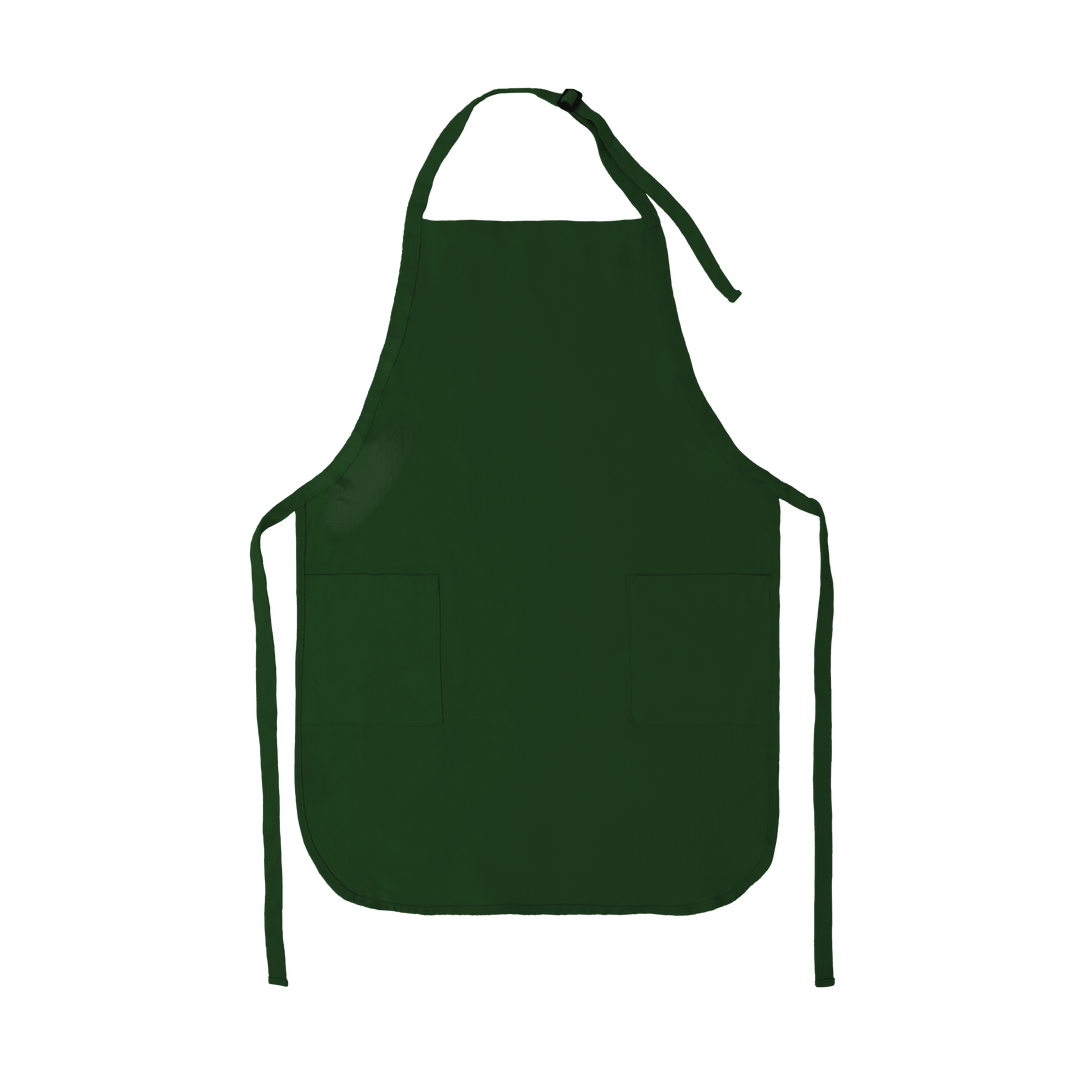 Apron with Patch Pockets Adjustable Neck Strap With Buckle