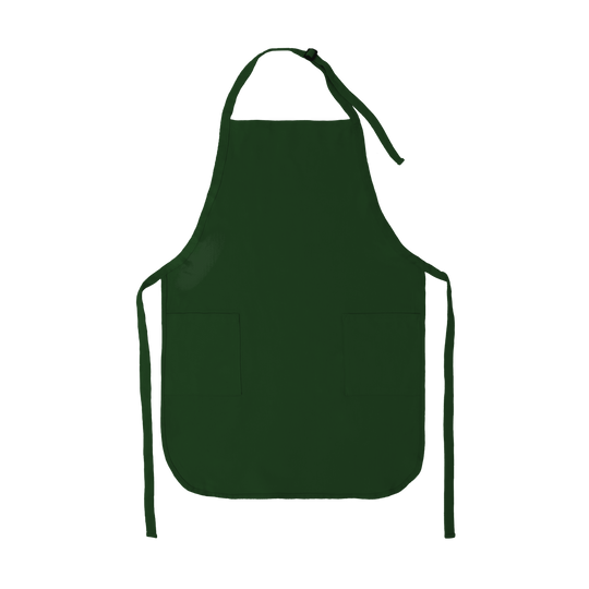 Apron with Patch Pockets Adjustable Neck Strap With Buckle