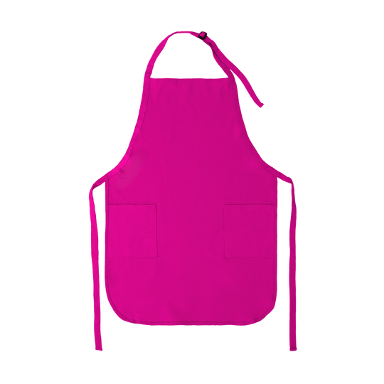 Apron with Patch Pockets Adjustable Neck Strap With Buckle