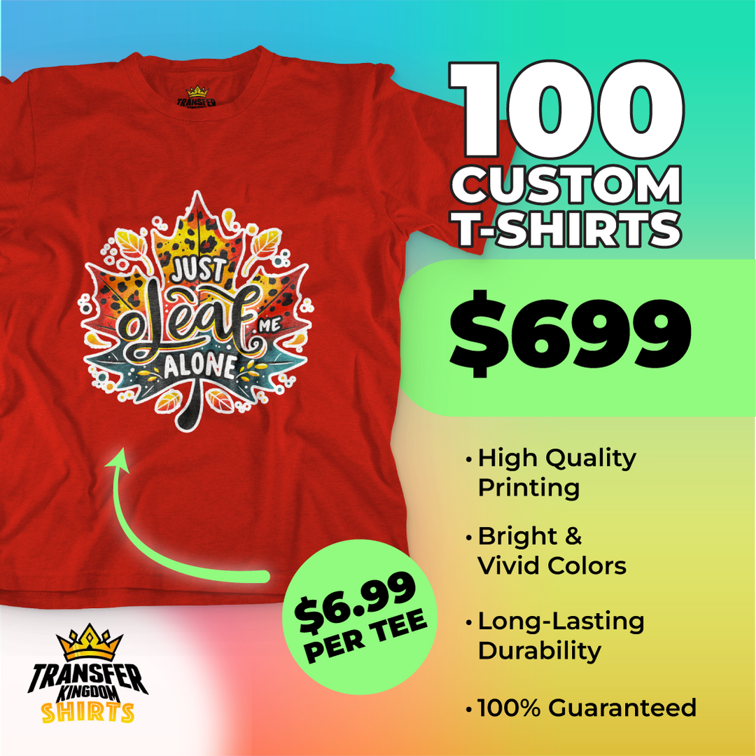 100 Gildan HeavyCotton® Custom T-shirts Bundle