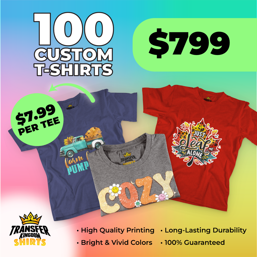 ++100 Gildan SoftStyle® Custom T-shirts Bundle