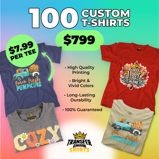 ++100 Gildan SoftStyle® Custom T-shirts Bundle