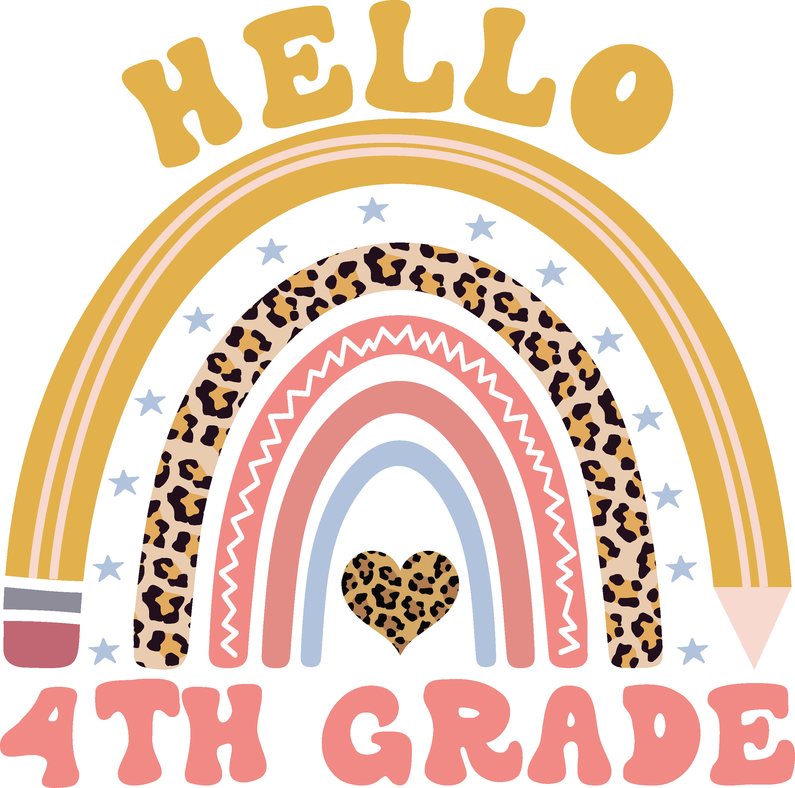 Copy of Hello 4th Grade - Back To School DTF Transfer