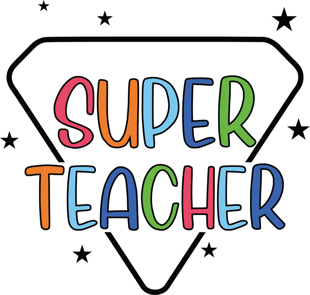 Super Teacher - Back To School DTF Transfer - Transfer Kingdom