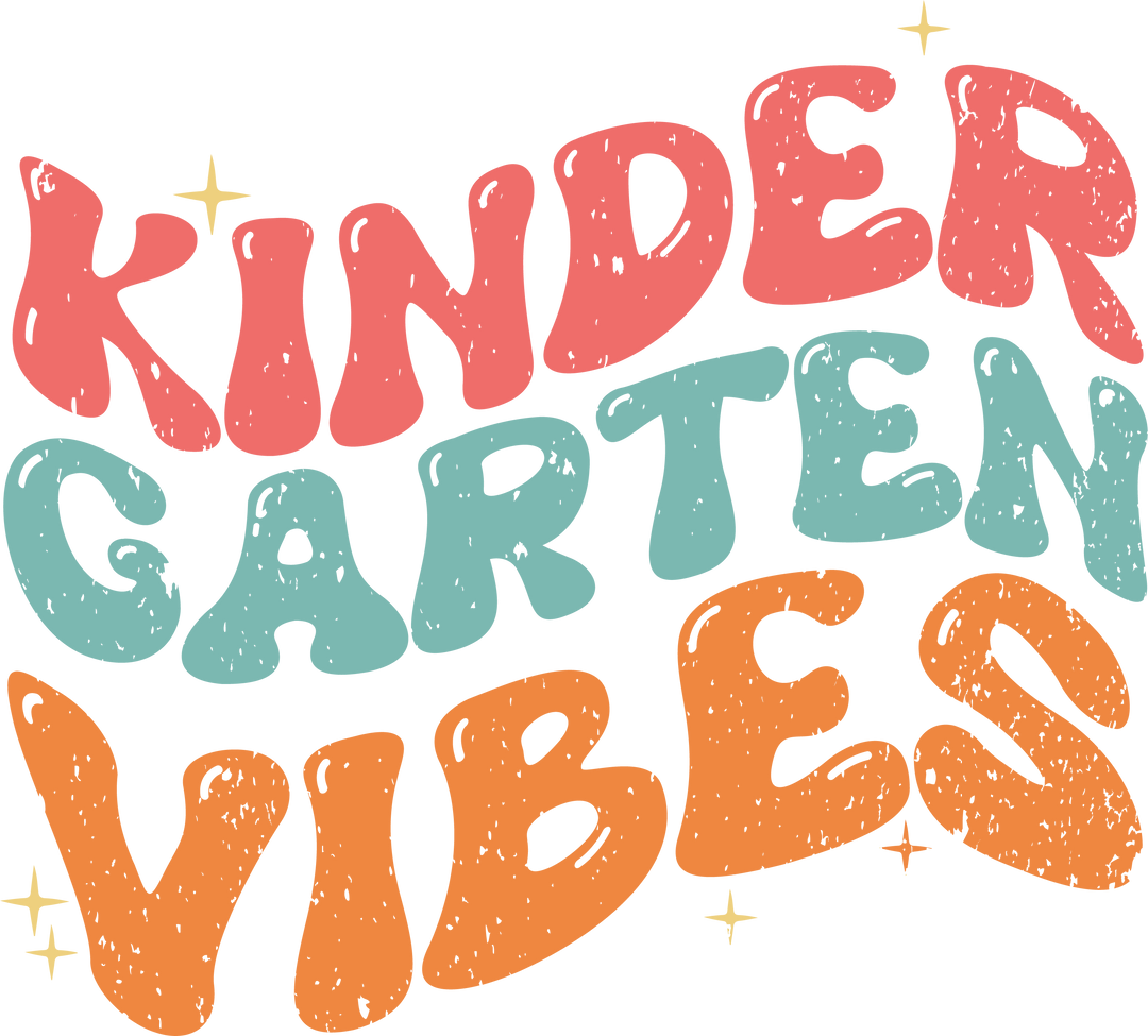 Kindergarten Vibes - Back To School DTF Transfer - Transfer Kingdom