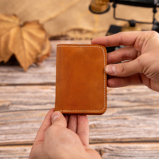 Custom Engraved Leather Wallet for Men