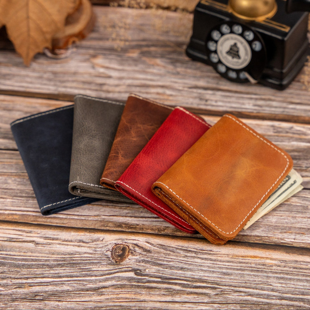 Custom Engraved Leather Wallet for Men
