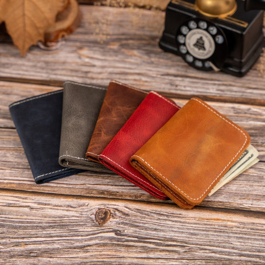 Custom Engraved Leather Wallet for Men