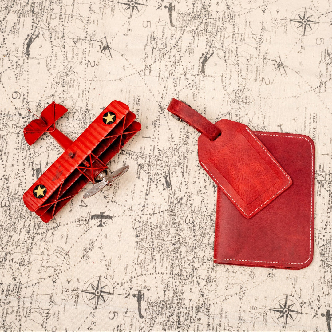 Custom Engraved Leather Luggage Tag