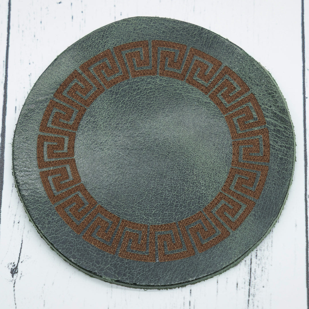 Custom Engraved Leather Coaster