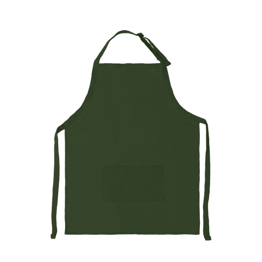 Apron with Patch Pockets Adjustable Neck Strap With Buckle