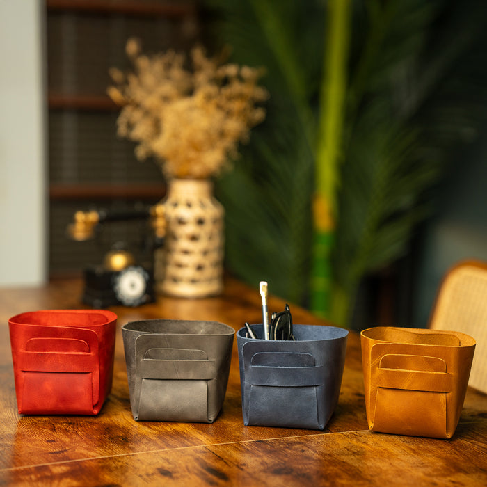 Custom Engraved Leather Desk Box