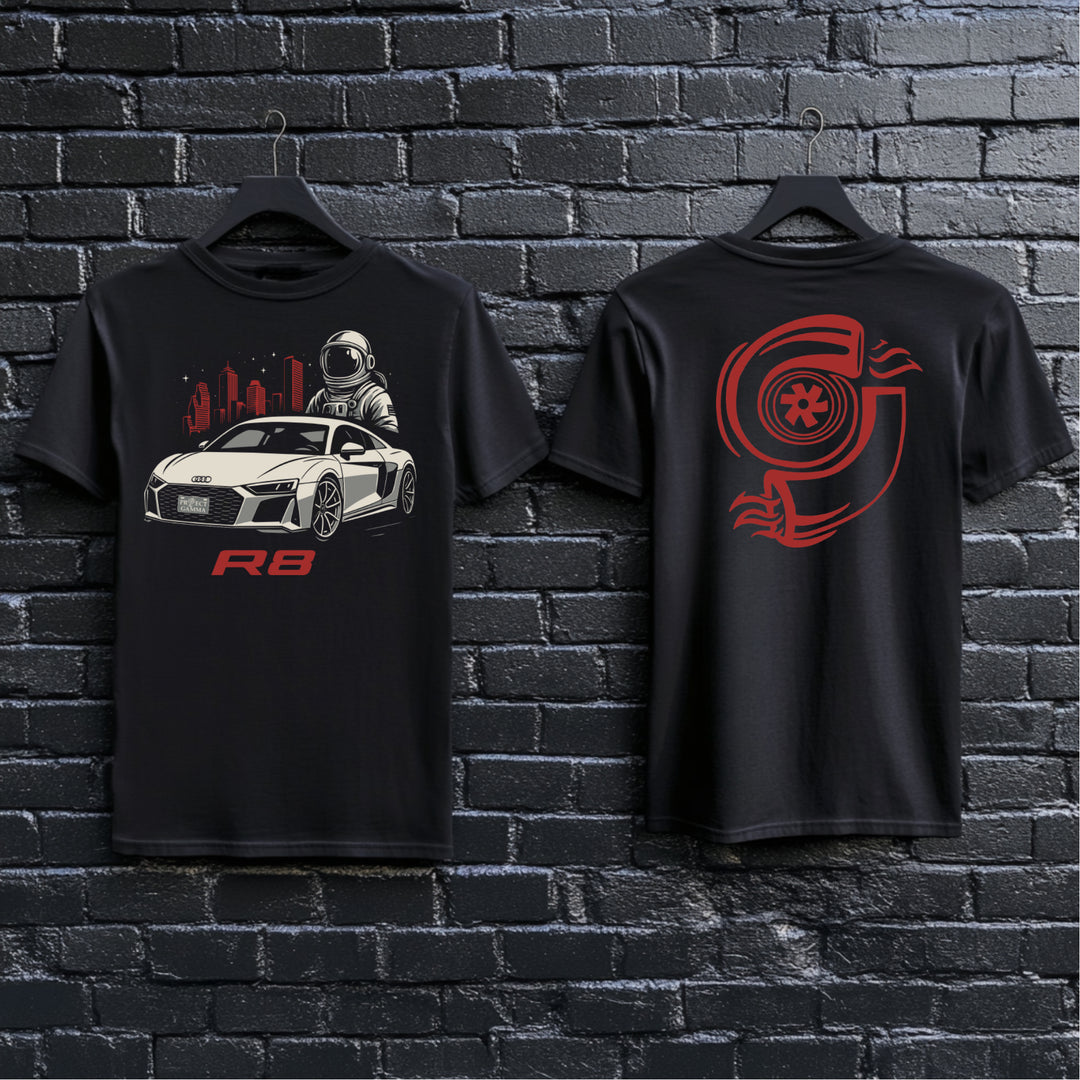 AUDI / R8 Astronaut - Unisex Double Sided T-Shirt