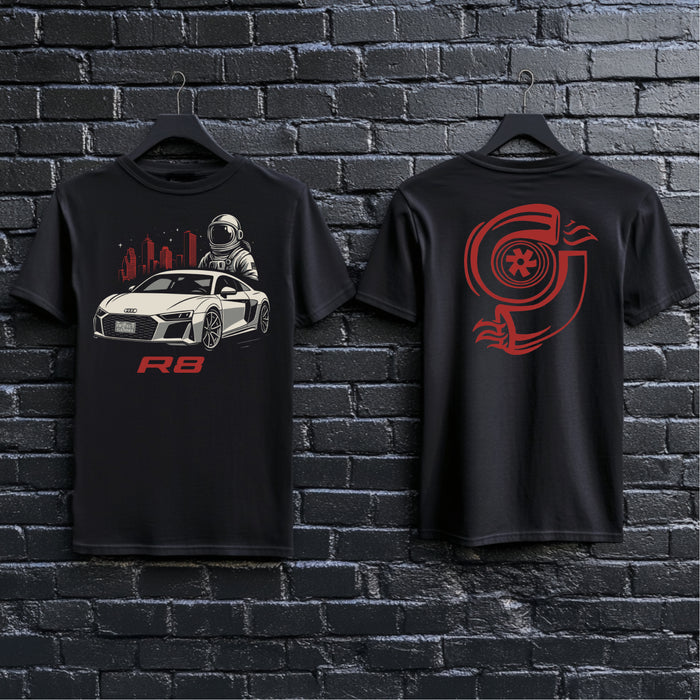 AUDI / R8 Astronaut - Unisex Double Sided T-Shirt